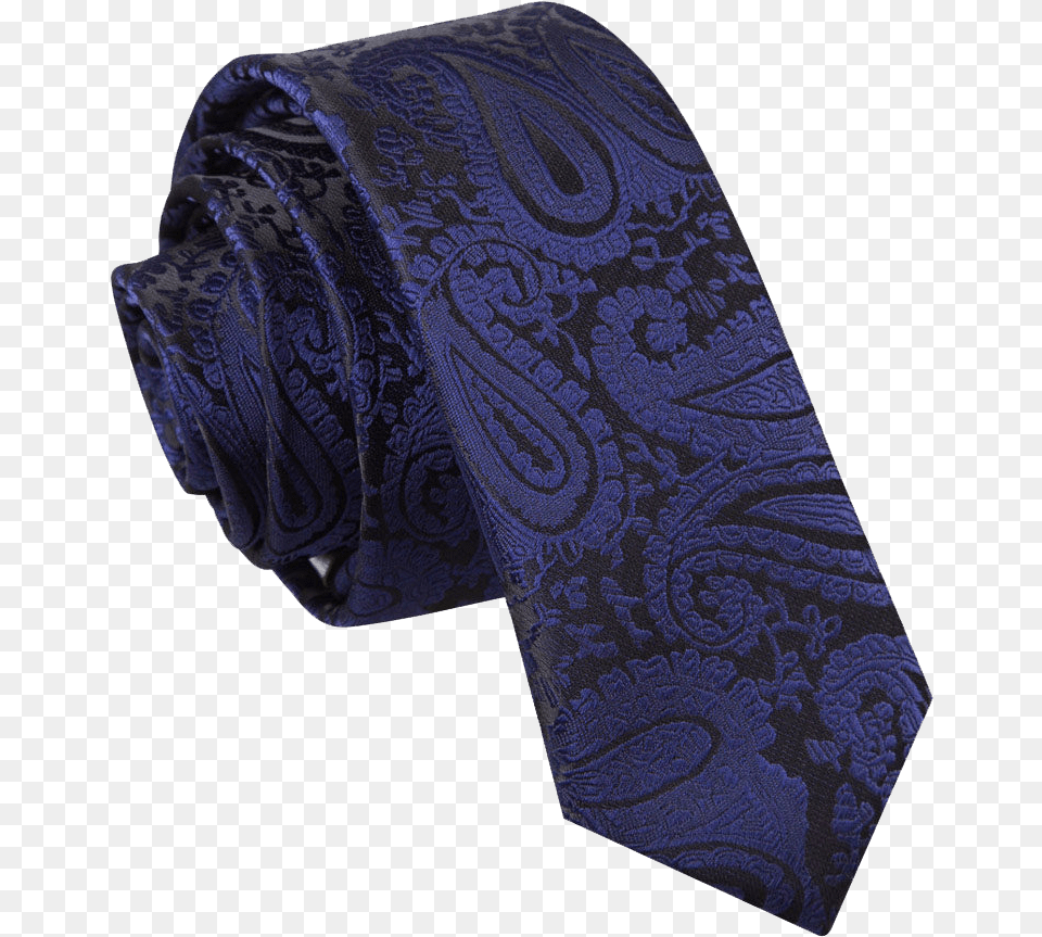 Dark Blue Paisley Tie, Accessories, Formal Wear, Pattern, Necktie Free Png