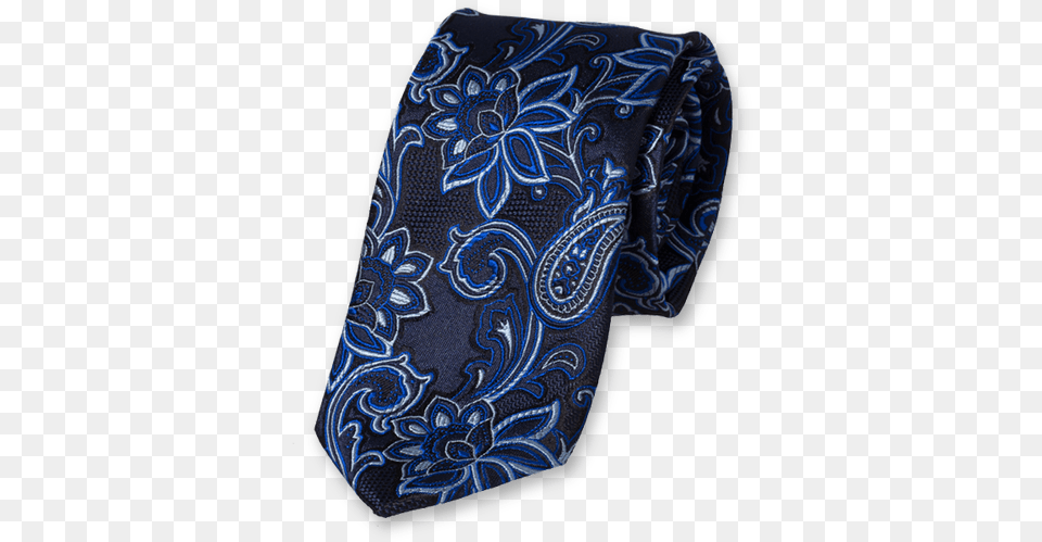 Dark Blue Tie With Flowers Cravate Bleu A Fleurs, Accessories, Formal Wear, Necktie, Pattern Free Transparent Png