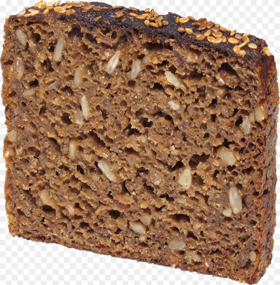 Dark Bread Slice Image Banana Bread Background, Food, Flax, Flower, Plant Free Transparent Png