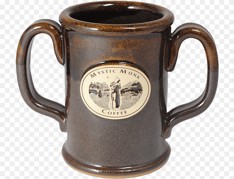 Dark Brown Double Handled Mug Mug Double Handled Mug, Cup, Stein, Beverage, Coffee Png Image