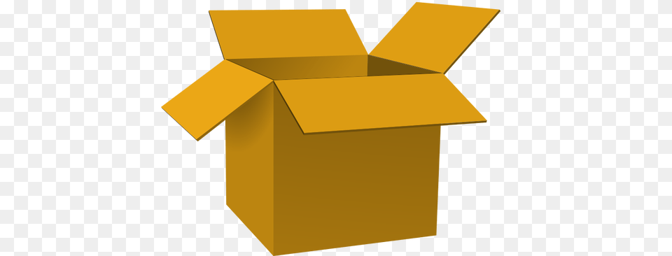 Dark Brown Open Cardboard Box Vector Illustration, Carton, Package, Package Delivery, Person Free Png Download