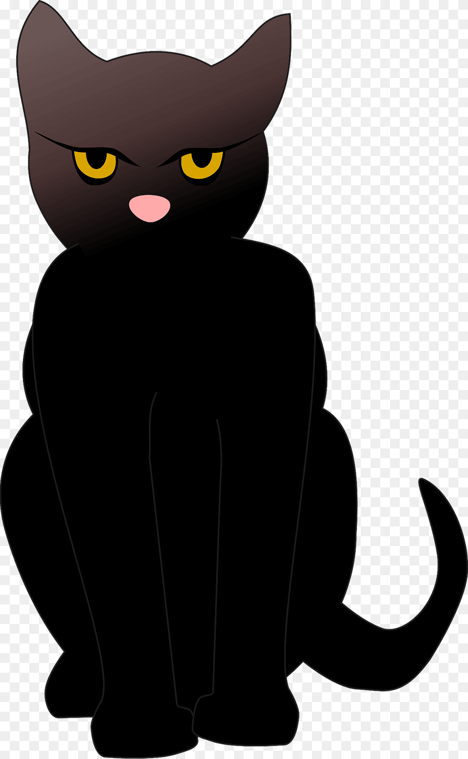 Dark Cat Clipart, Animal, Mammal, Pet, Black Cat Free Png