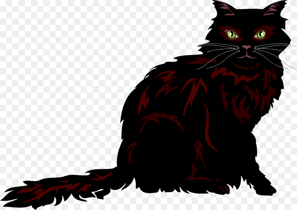 Dark Cat Clipart, Animal, Mammal, Pet, Black Cat Png Image