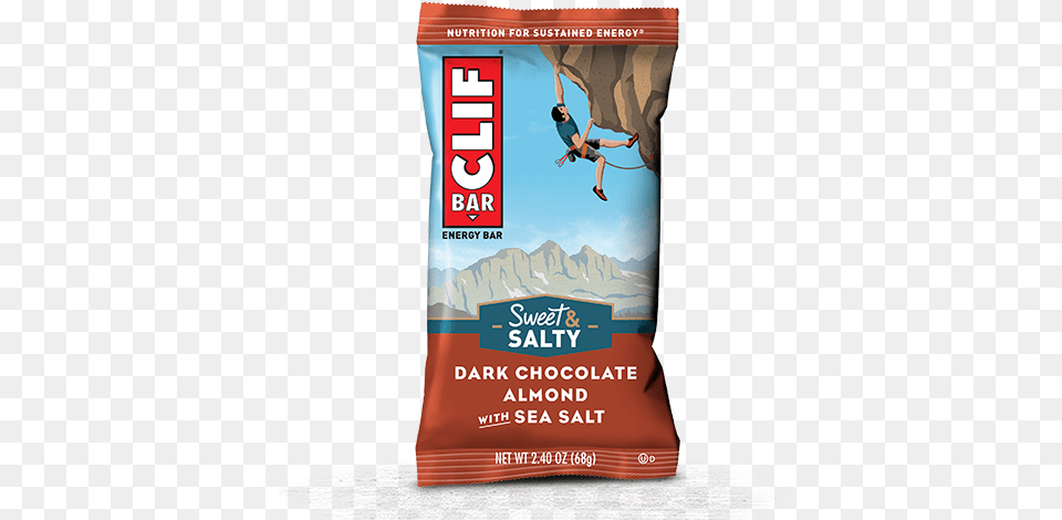 Dark Chocolate Almond With Sea Salt Packaging Clif Bar Peanut Butter Chocolate, Boy, Child, Male, Person Png