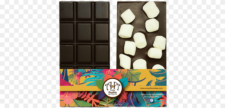Dark Chocolate Bar Marshmallows Chocolate, Dessert, Food, Sweets, Medication Png Image