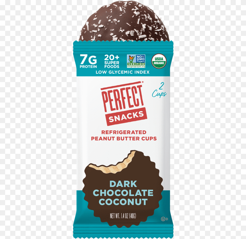 Dark Chocolate Coconut Perfect Peanut Butter Cups, Food, Sweets, Advertisement, Cream Png