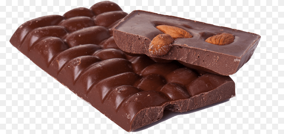 Dark Chocolate Background Milk Chocolate Almond Bars, Food, Dessert, Cocoa, Fudge Free Png Download