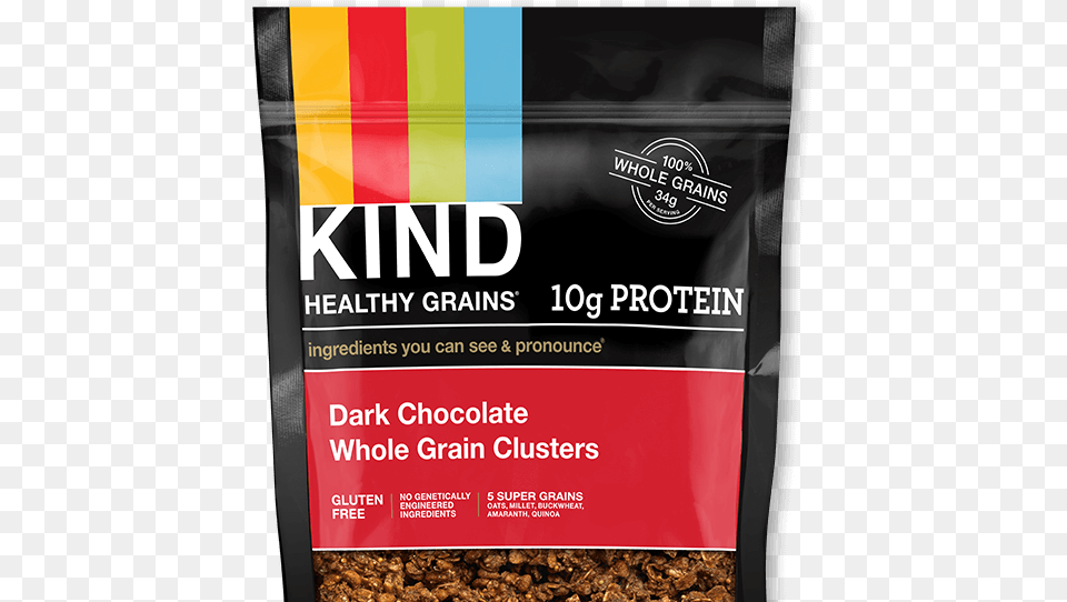 Dark Chocolate Whole Grain Clusters, Advertisement, Poster, Food, Granola Png
