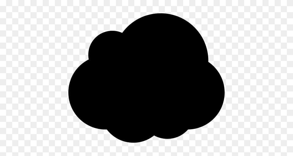 Dark Cloud Shape Icon, Gray Free Png
