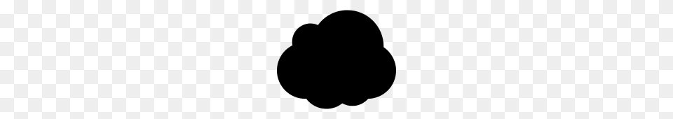 Dark Cloud Shape Icon, Gray Png
