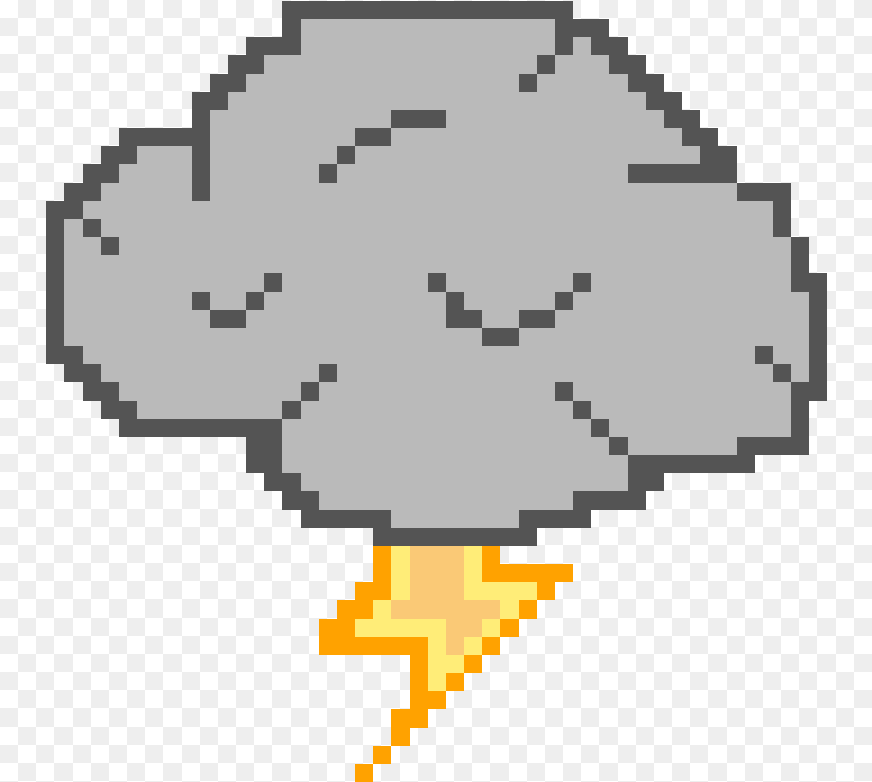 Dark Cloud With Lighting Pixel Cloud, Animal, Bird, Beak Free Png Download