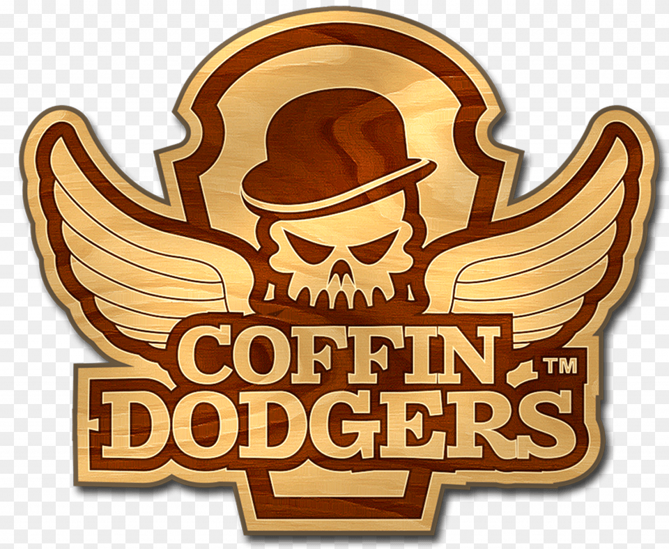 Dark Comedy Game Coffin Dodgers Now Available On Steam39s Coffin Dodgers, Badge, Logo, Symbol, Emblem Free Png