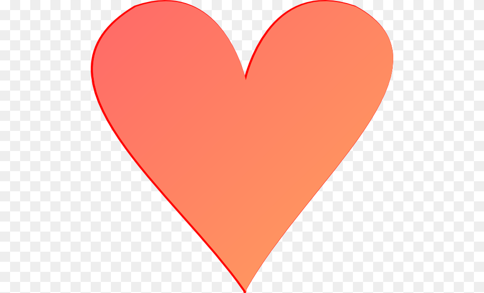 Dark Coral Heart Clip Art Free Png Download