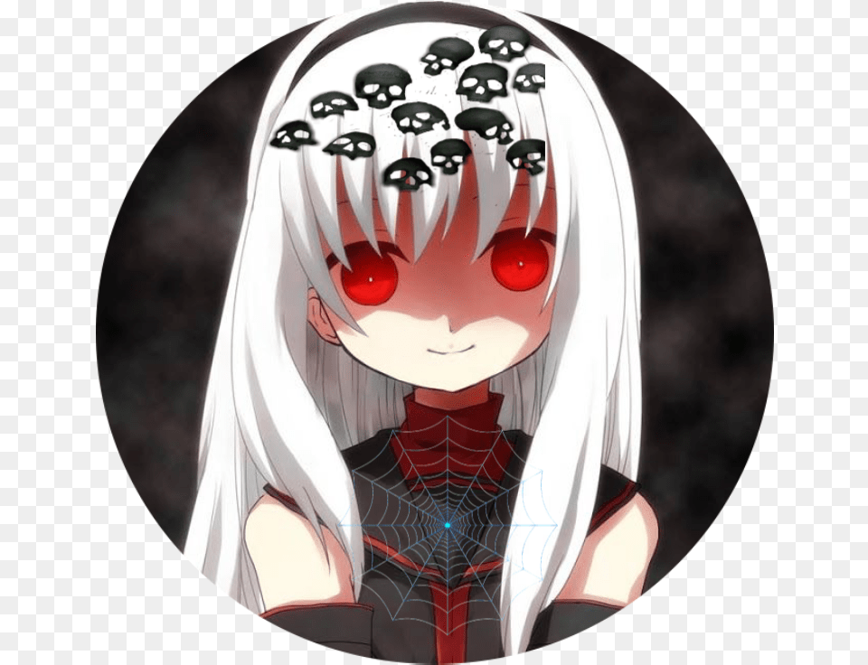 Dark Creepy Anime Icon Horror Scary Cute Scary Anime Girl, Book, Publication, Comics, Adult Png Image