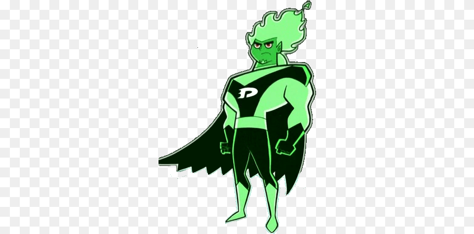 Dark Danny Render Dan Phantom, Cape, Clothing, Green, Costume Png