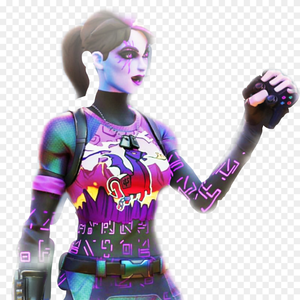 Dark Darkbomber Fortnite Fnbr Fazesway Xbox Controller Dark Bomber Xbox Controller, Adult, Person, Woman, Female Free Png Download