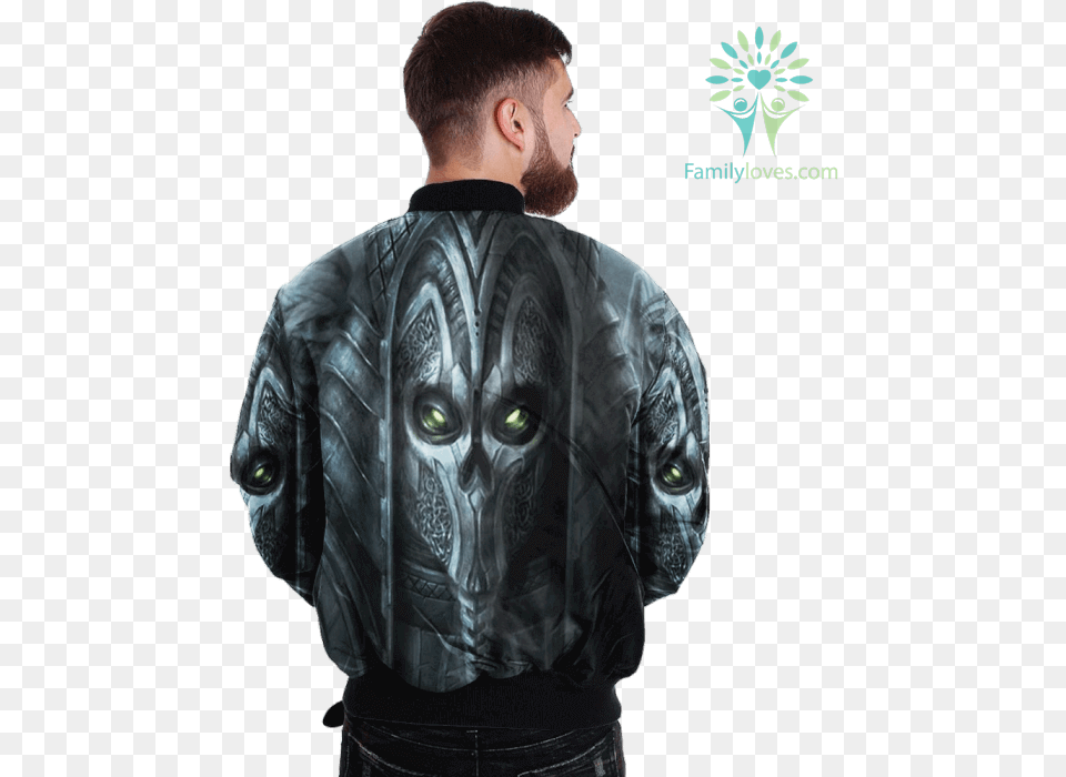 Dark Demon Skull Over Print Jacket Tag Familyloves Veteran, Clothing, Coat, Adult, Male Png