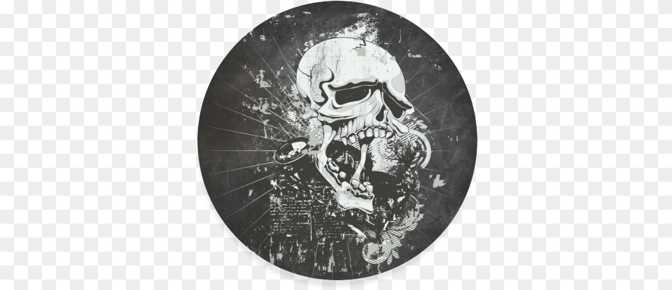 Dark Gothic Skull Round Coaster Circle, Disk, Emblem, Symbol, Art Free Png Download