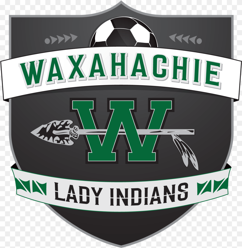 Dark Gray Badge Waxahachie Lady Indian Soccer Logo, Symbol Png Image