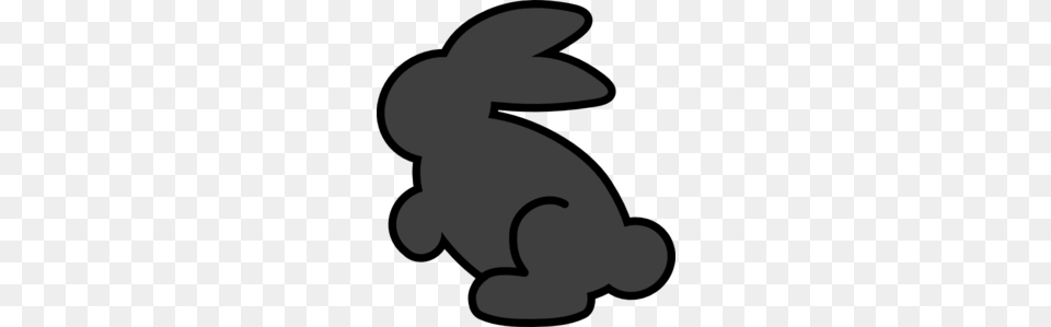 Dark Gray Bunny Clip Art, Animal, Mammal, Rabbit, Silhouette Png