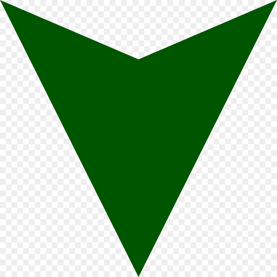 Dark Green Arrow Down, Triangle Png Image