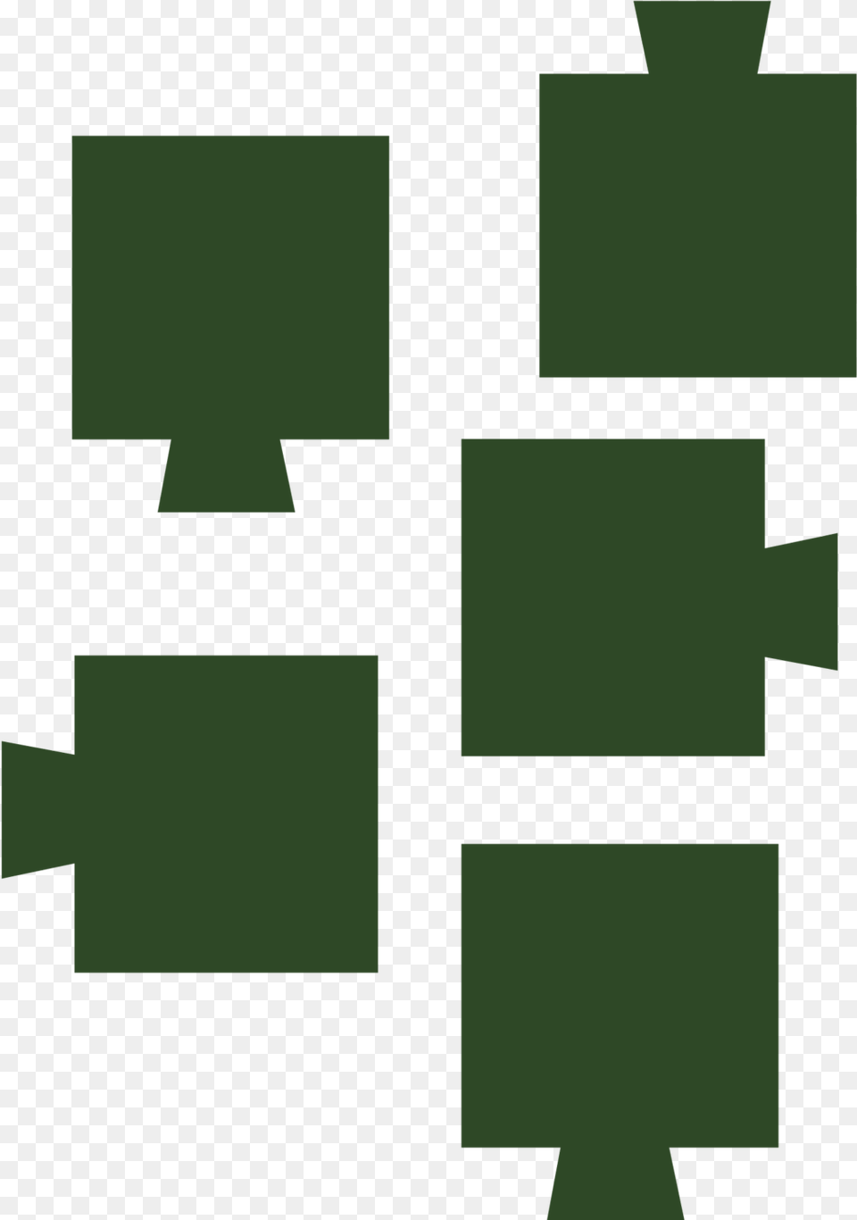 Dark Green Puzzle, Symbol, Cross, Recycling Symbol Free Png