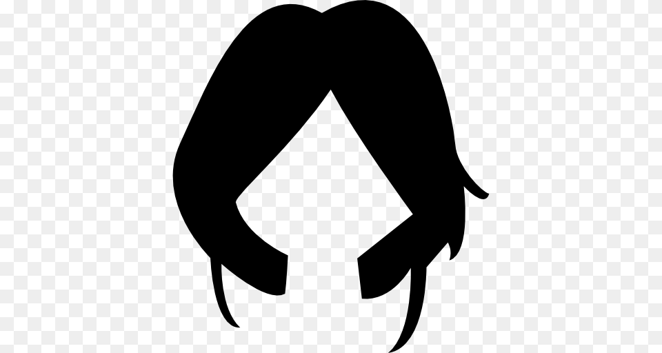 Dark Hair Clipart Black Wig, Gray Png