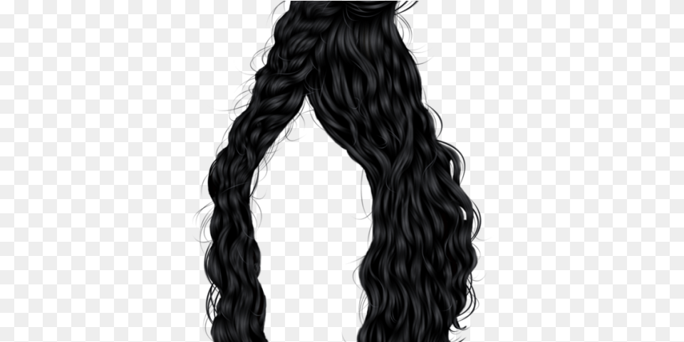 Dark Hair Clipart Black Wig Hairstyling Tool, Person, Silhouette, Head Free Transparent Png