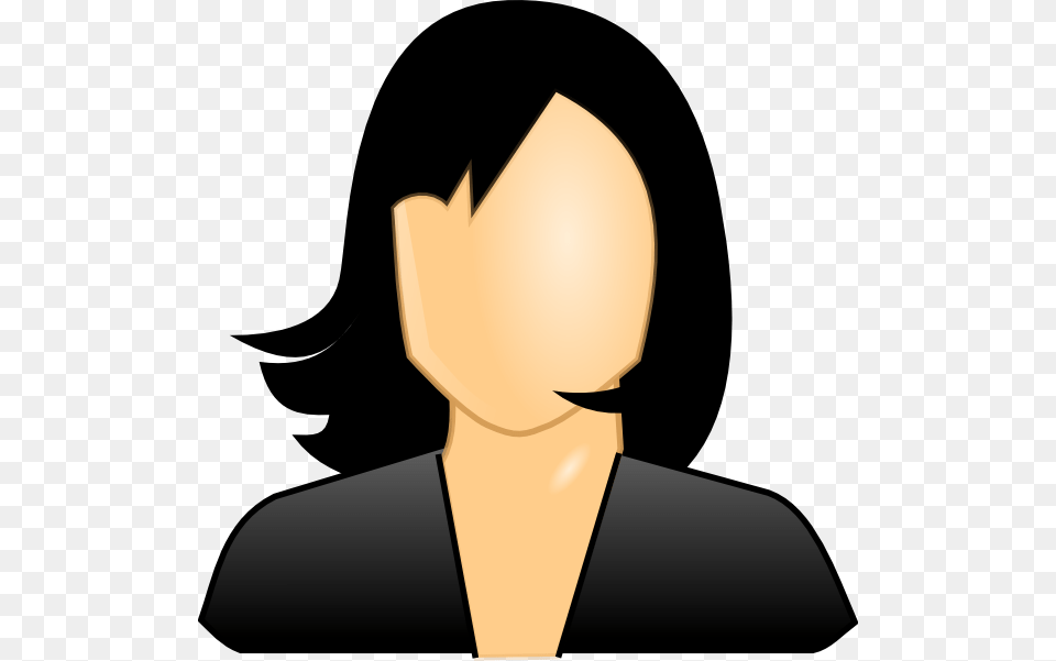 Dark Hair Clipart Cartoon, Adult, Person, Neck, Head Free Transparent Png