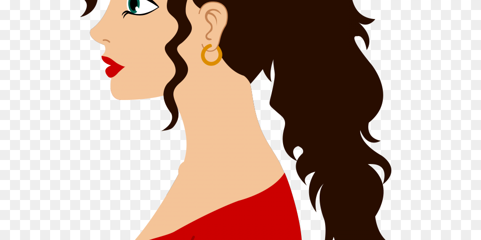 Dark Hair Clipart Hair Design, Accessories, Person, Jewelry, Female Free Png