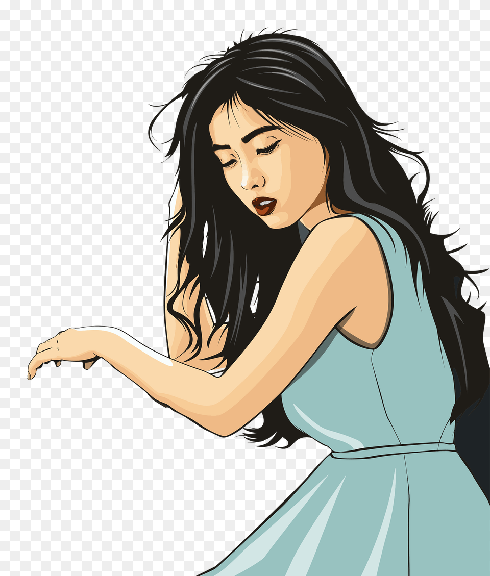 Dark Haired Asian Lady Clipart, Adult, Person, Female, Woman Free Transparent Png