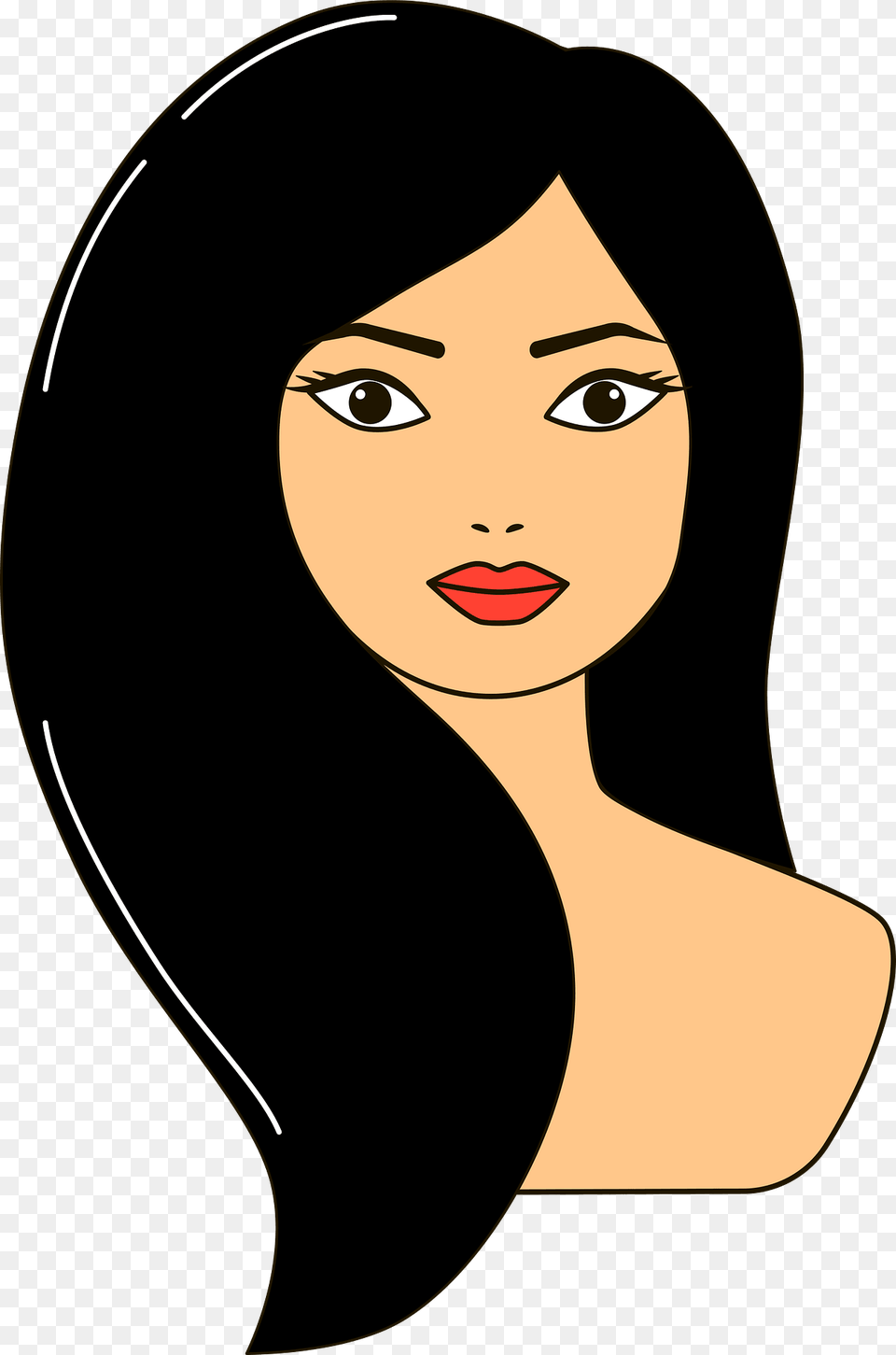 Dark Haired Girl Clipart, Adult, Portrait, Photography, Person Free Transparent Png