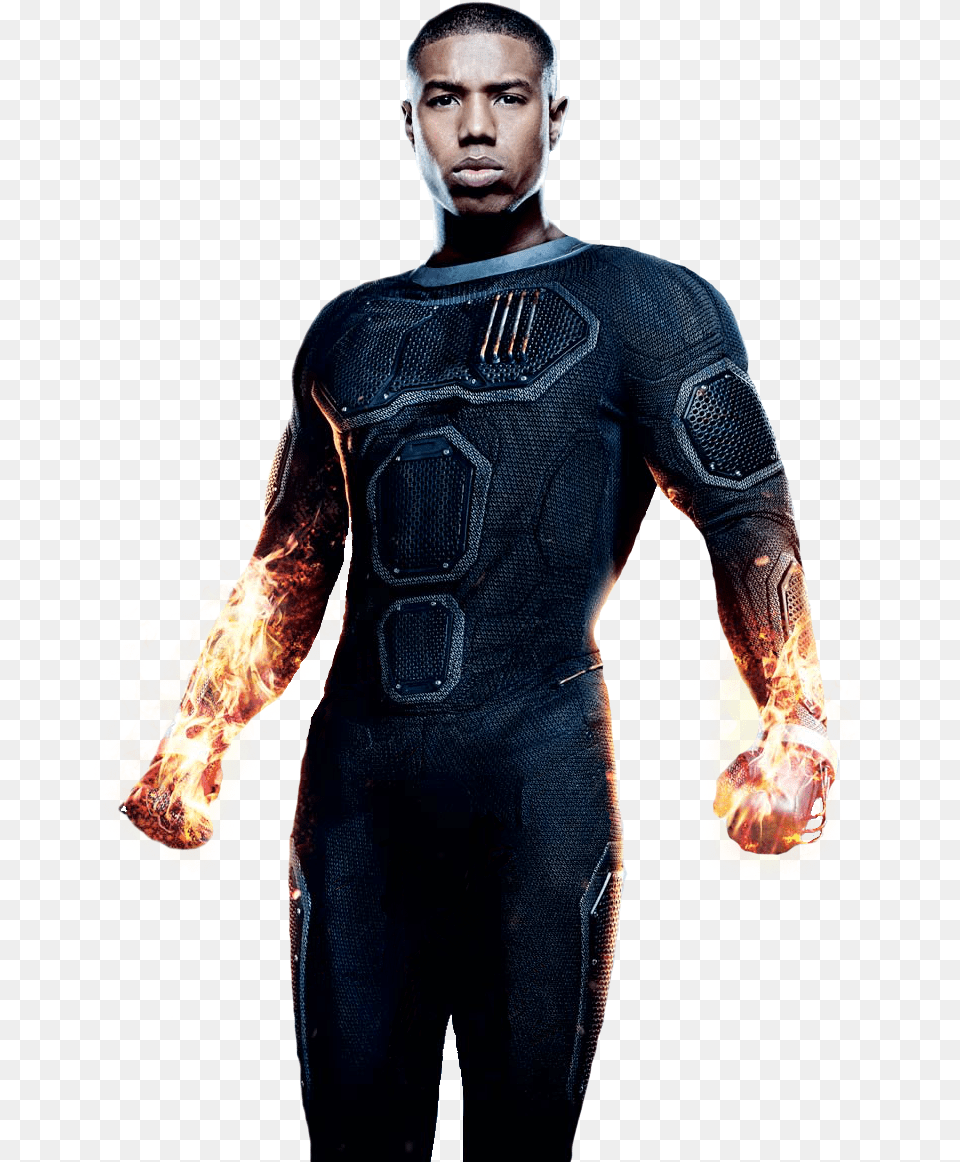 Dark Human Torch Pictures Michael B Jordan Spider Man, Sleeve, Clothing, Long Sleeve, Person Png Image