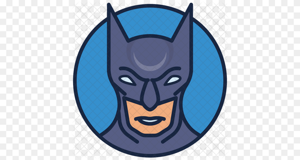 Dark Knight Icon Cartoon, Face, Head, Person, Art Free Png