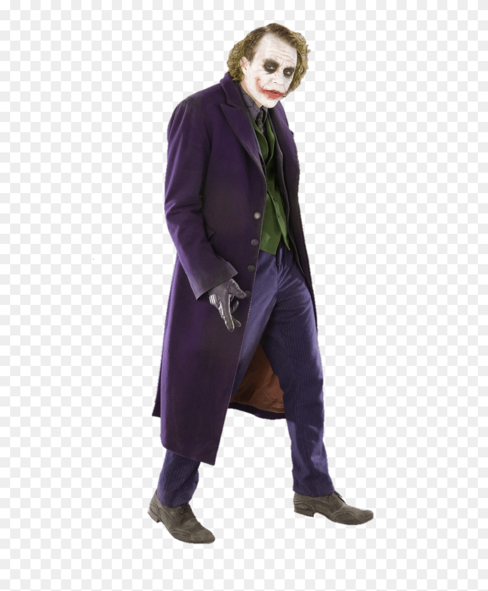 Dark Knight Joker Vector Black Joker Heath Ledger, Clothing, Coat, Adult, Person Free Png