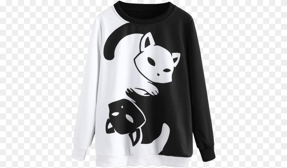 Dark Matter Yin Yang Cat Sweater Yin And Yang Cat Sweater, Clothing, Knitwear, Long Sleeve, Sleeve Free Png Download