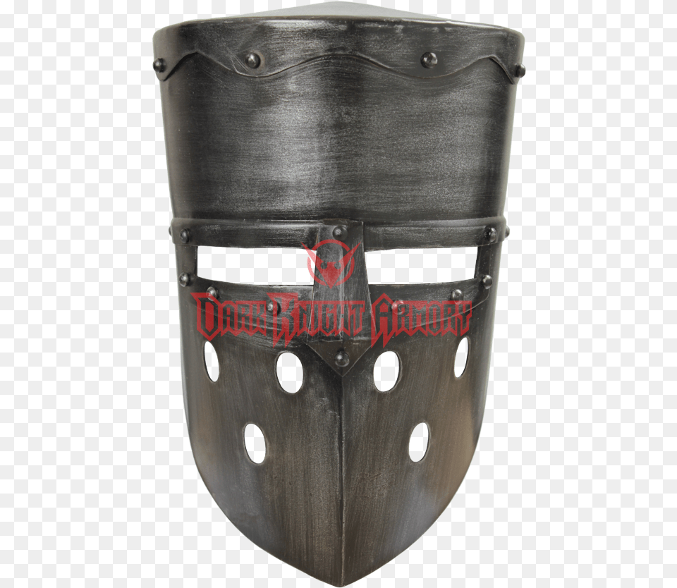 Dark Metal Finish Crusader Helmet, Armor, Mailbox Free Png Download