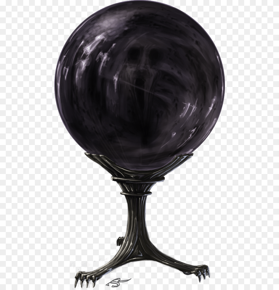 Dark Mirror Orb Necromancer Orb, Glass, Goblet, Sphere Png Image