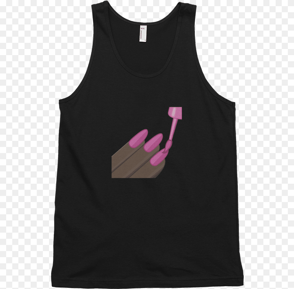 Dark Nail Polish Emoji Clipart Active Tank, Clothing, Tank Top, Person Png