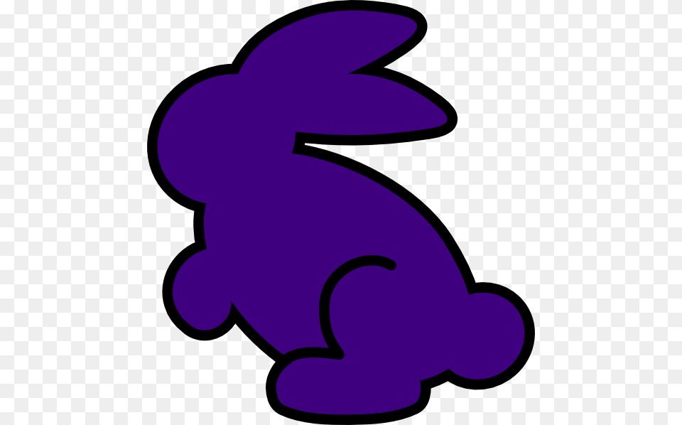 Dark Purple Bunny Clip Art, Animal, Mammal, Rabbit, Clothing Free Transparent Png