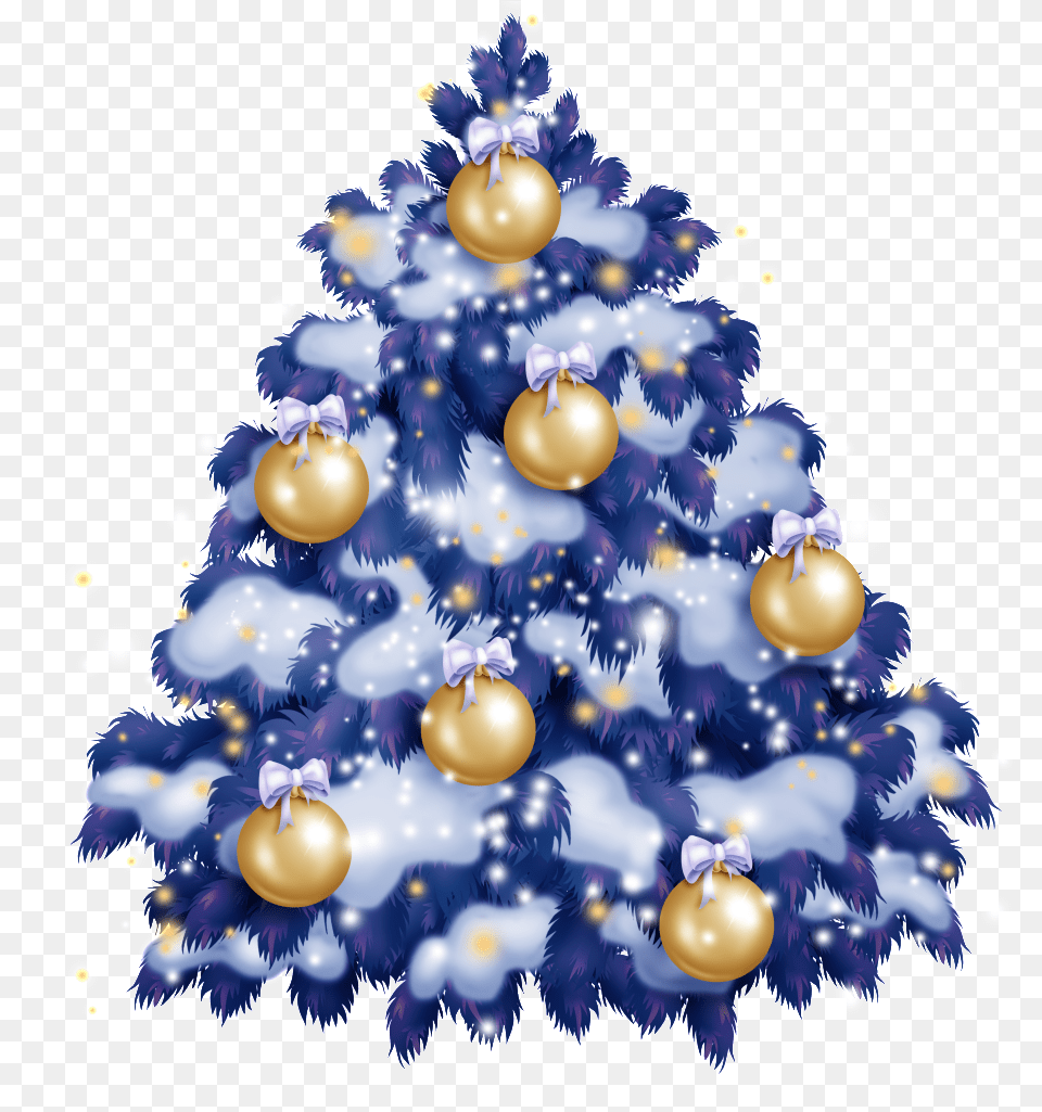 Dark Purple Christmas Tree Transparent Material Blue Christmas Tree, Christmas Decorations, Festival, Chandelier, Lamp Free Png Download