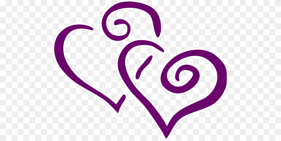 Dark Purple Heart Wedding Clip Art Png Image