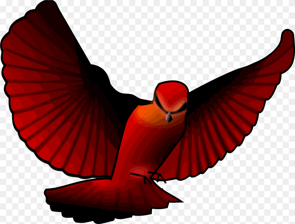 Dark Red Flying Bird Clipart Red Wings, Animal, Beak, Fish, Sea Life Free Transparent Png
