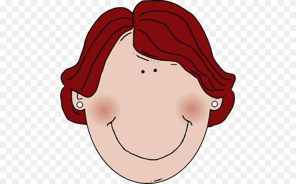 Dark Red Hair Middle Age Cartoon Clip Art, Head, Person, Face, Animal Png Image