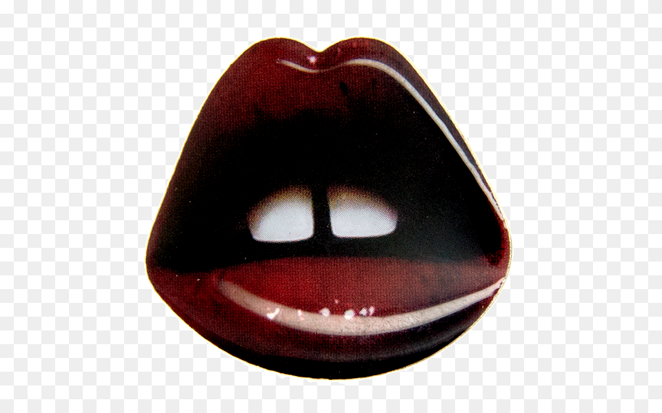 Dark Red Lips Print Pin, Helmet, Accessories, Gemstone, Jewelry Png Image