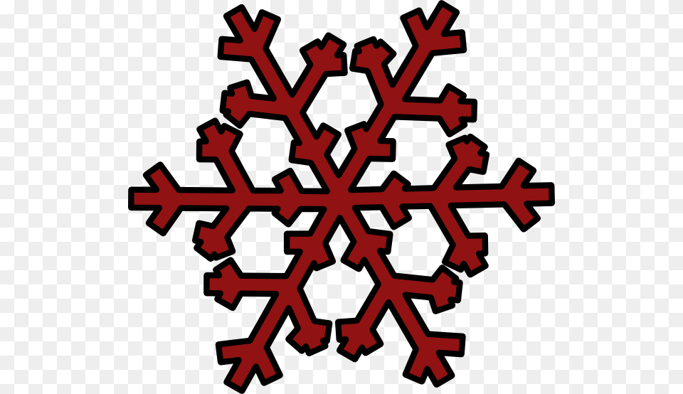 Dark Red Snowflake Clip Art At Clker Pink Snowflake Clipart, Nature, Outdoors, Snow, Dynamite Png Image