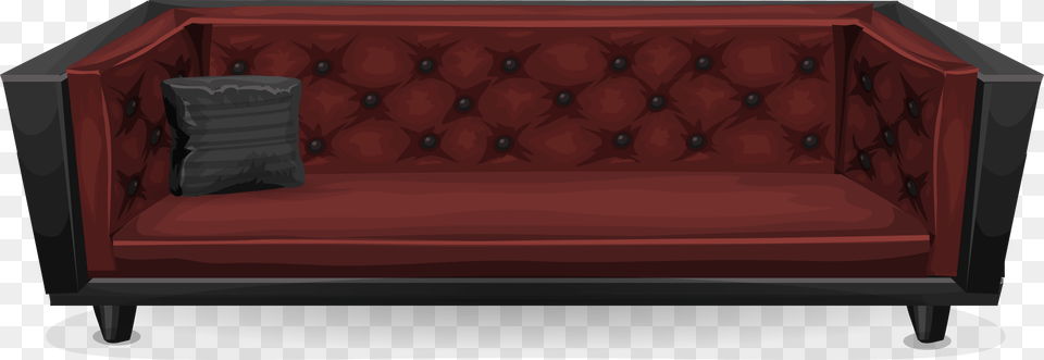 Dark Red Sofa From Glitch Clip Arts Dark Red Sofa Transparent, Couch, Furniture Png