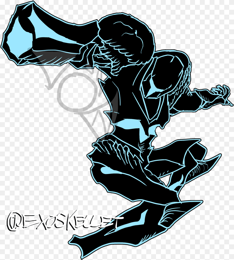 Dark Samus By Exoskellet Automotive Decal, Book, Comics, Publication, Person Free Png