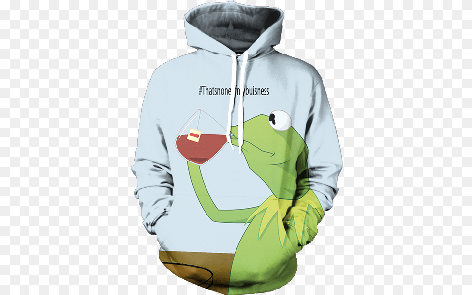Dark Side Kermit Hoodie, Sweatshirt, Clothing, Sweater, Knitwear Png Image