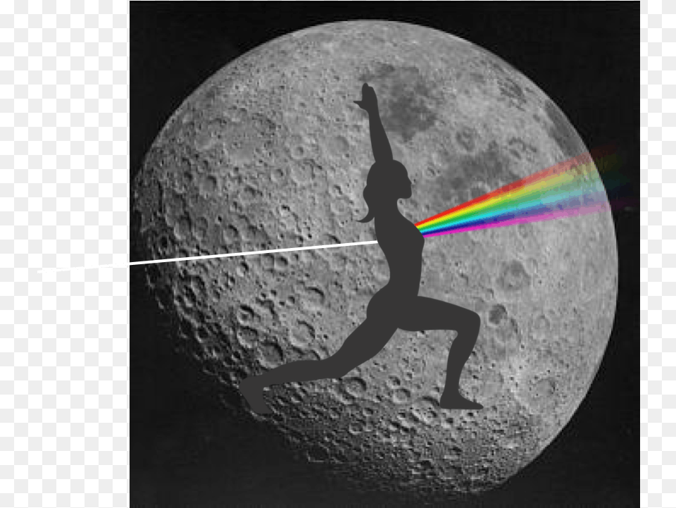 Dark Side Of The Moon Glow Yoga Far Side Of The Moon, Astronomy, Nature, Night, Outdoors Png Image